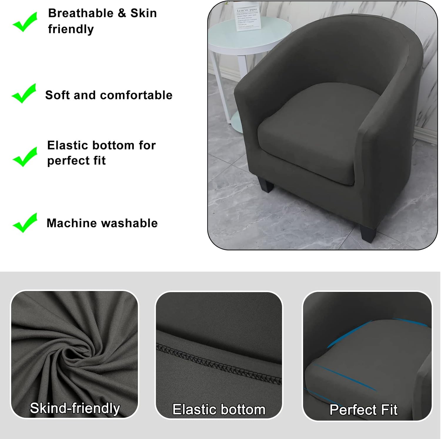 WOMACO 2 Piece Armchair Slipcover with Cushion
