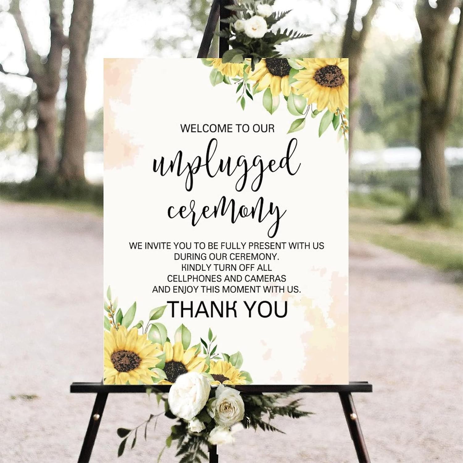 Alioyoit 12x16 Inch Custom Wood Wedding Welcome Sign