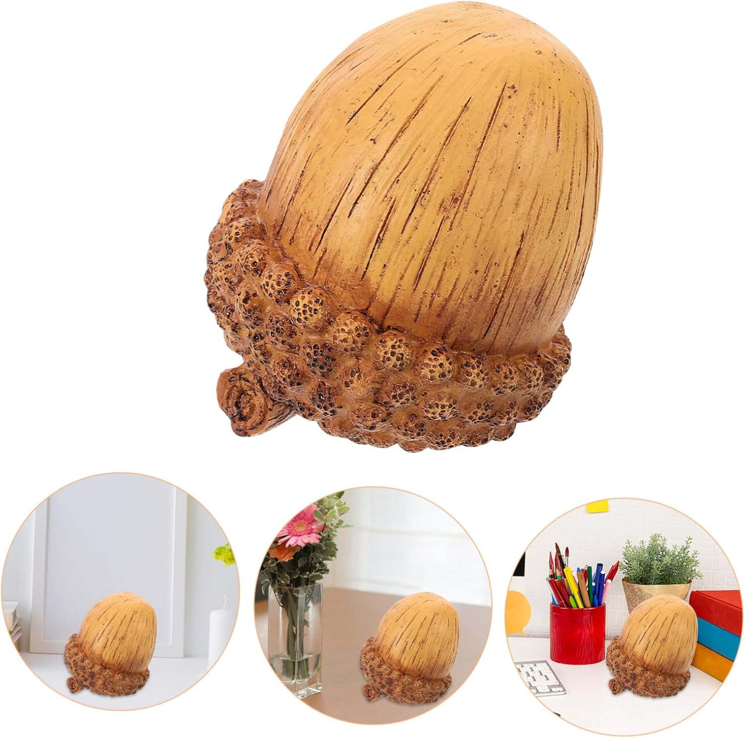 Artificial Acorn Figurines Durable Resin Fall Decor