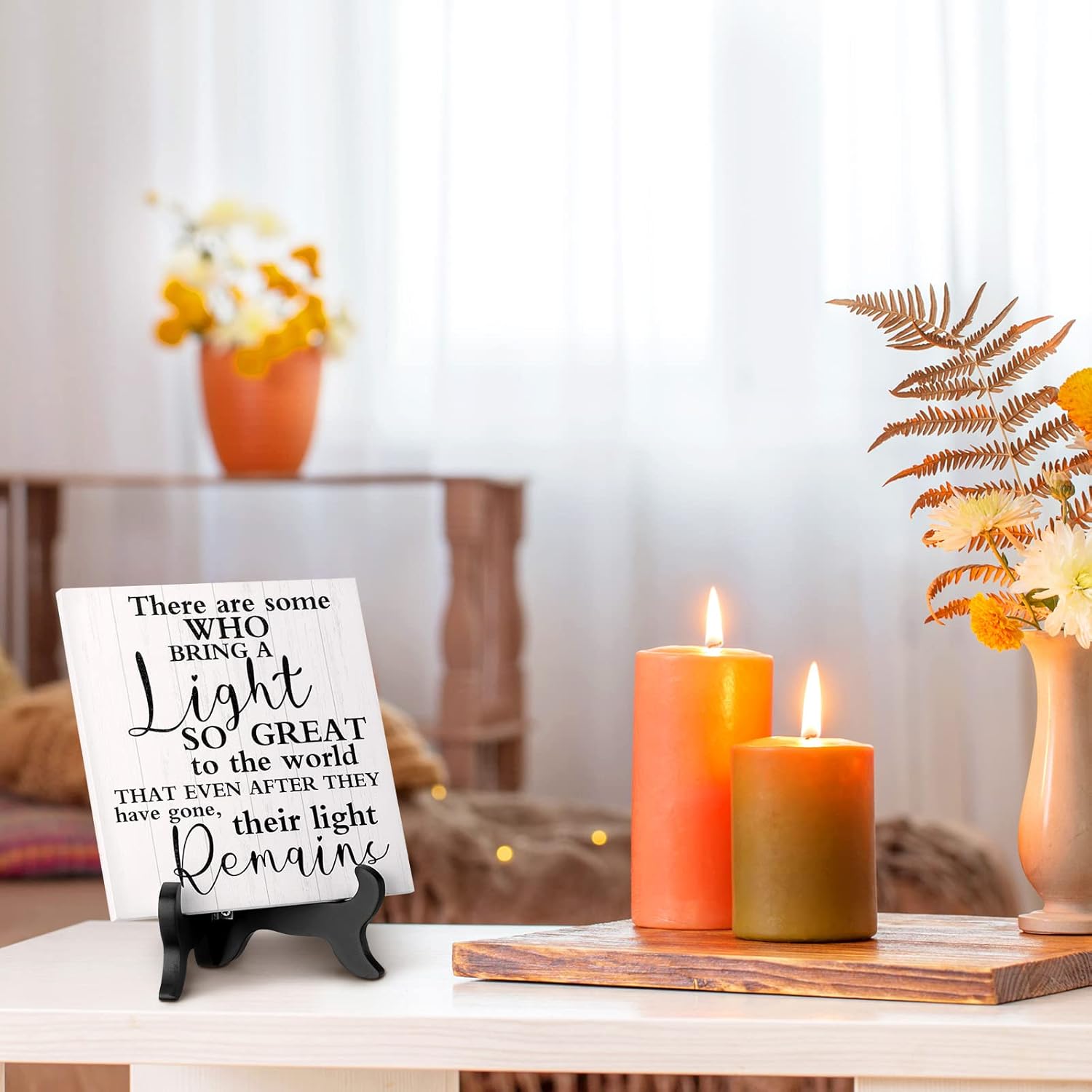Sympathy Wooden Stand Decor for Grief and Remembrance