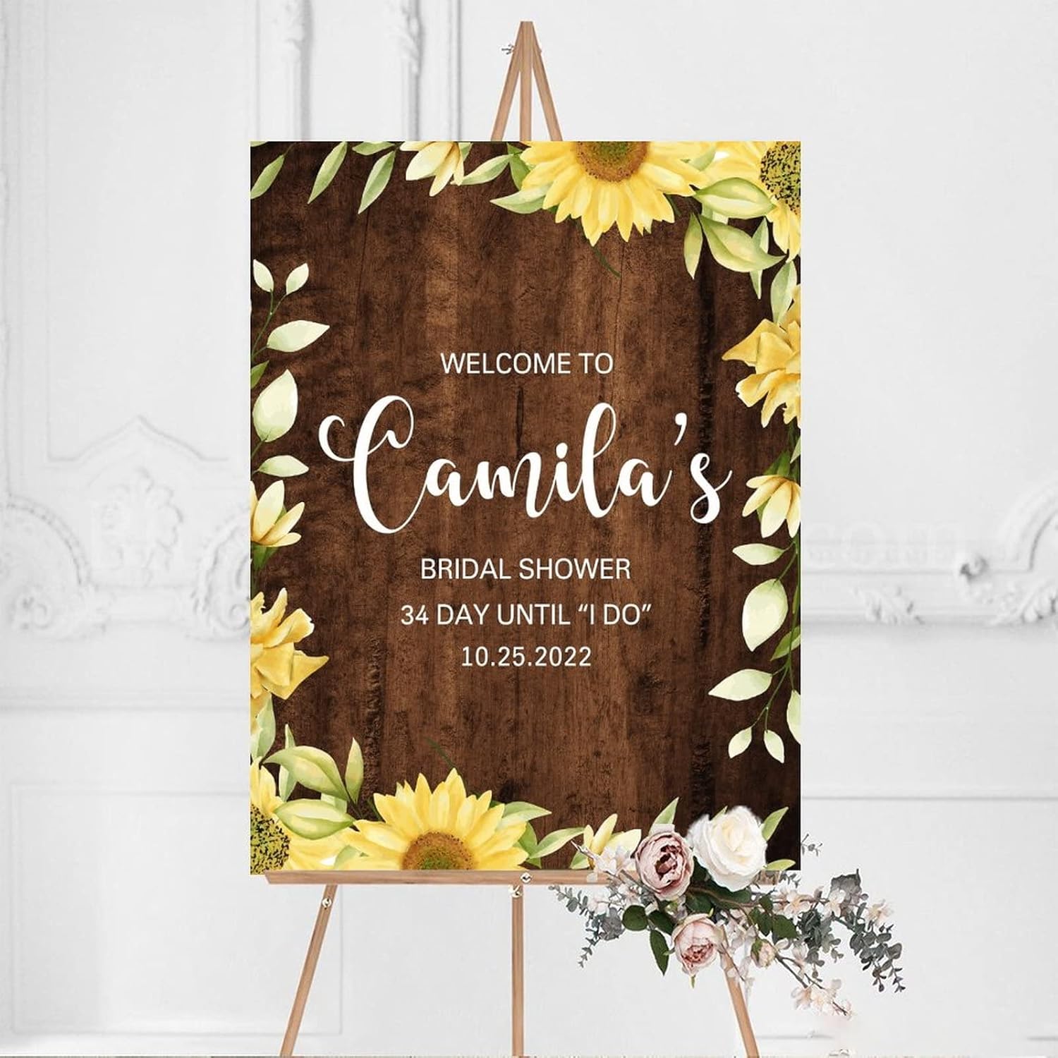 Customizable Rustic Wood Wedding Welcome Sign 1