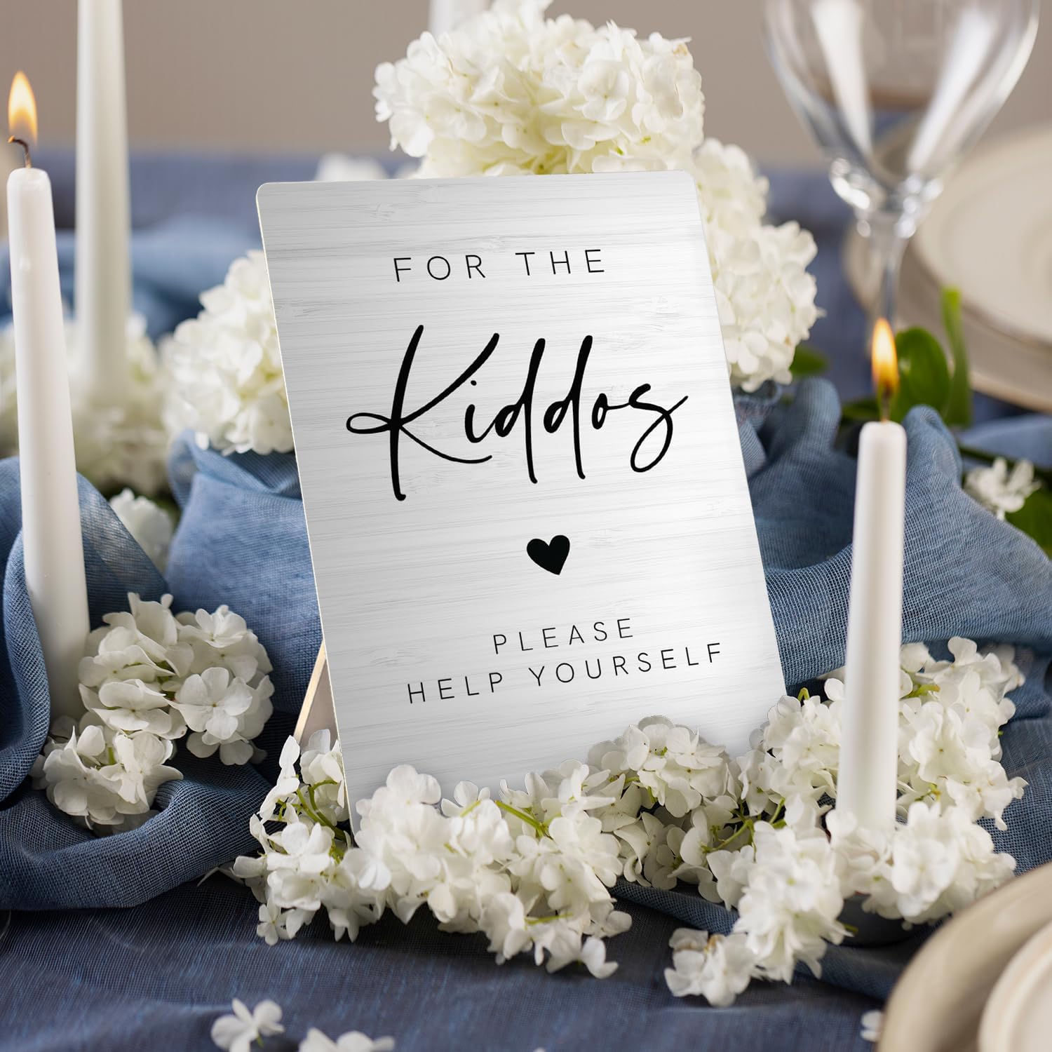 Kids Wedding Wooden Sign 5x7 Inch Stand