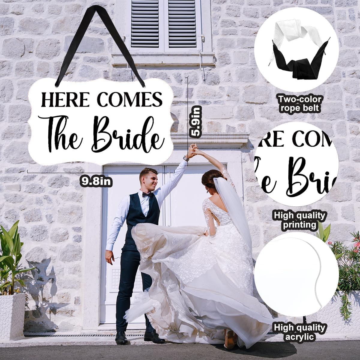 Acrylic Wedding Sign for Rustic Decorations and Events