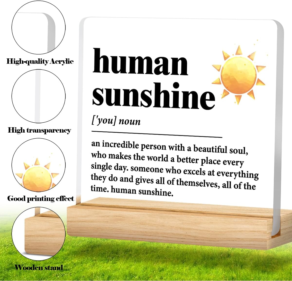 Human Sunshine Motivational Gift for Women Men