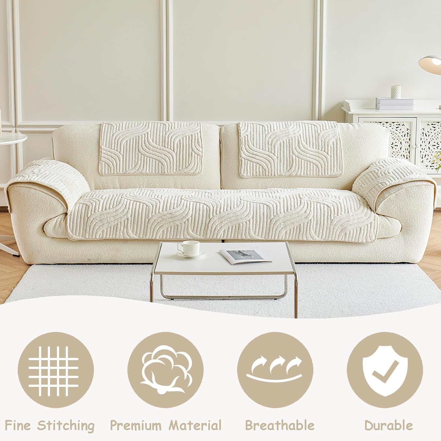 Jecpuo Washable Pet Couch Cover Protector for Sectional Sofa
