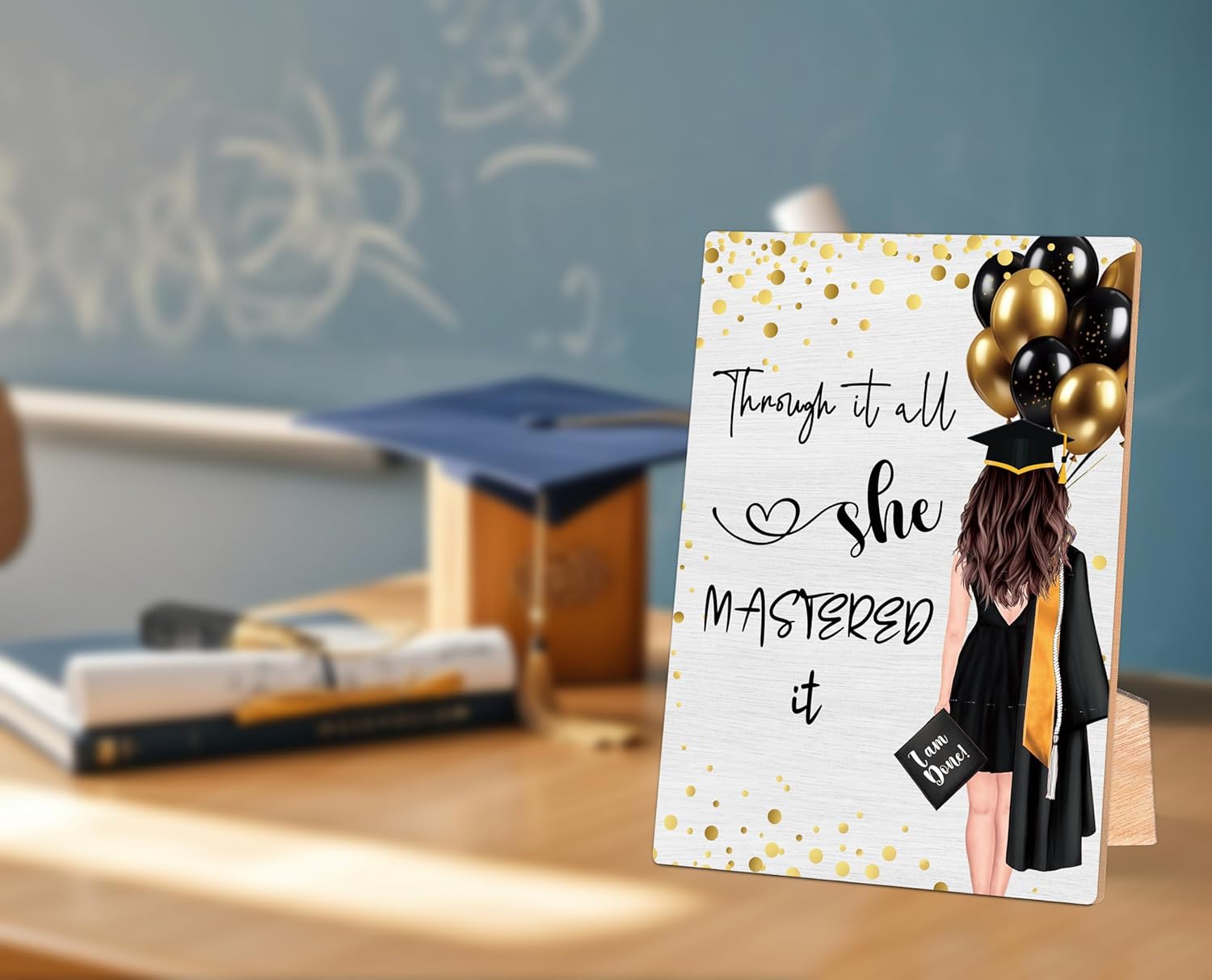 Graduation Wooden Sign with Stand for Her