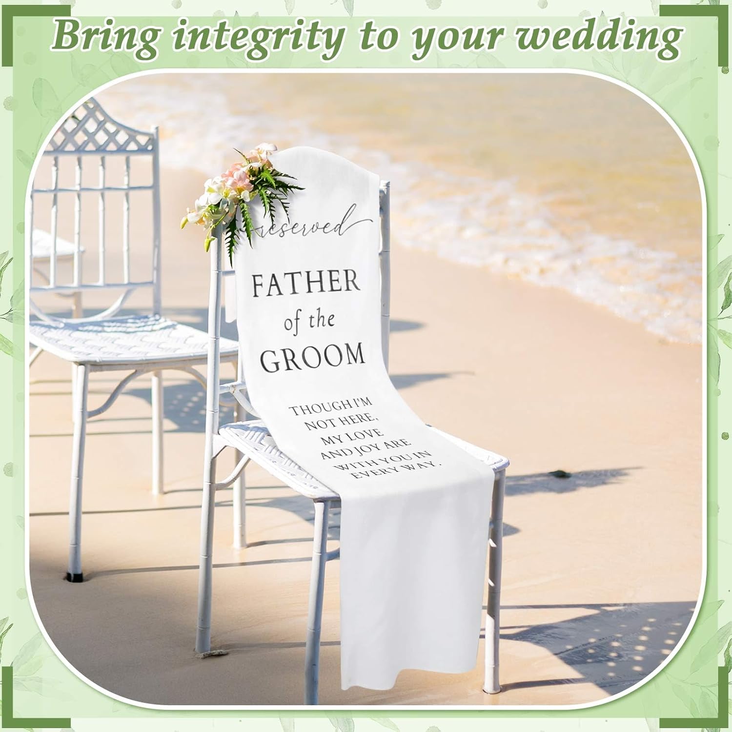 Father of the Groom Wedding Memorial Seat Sign