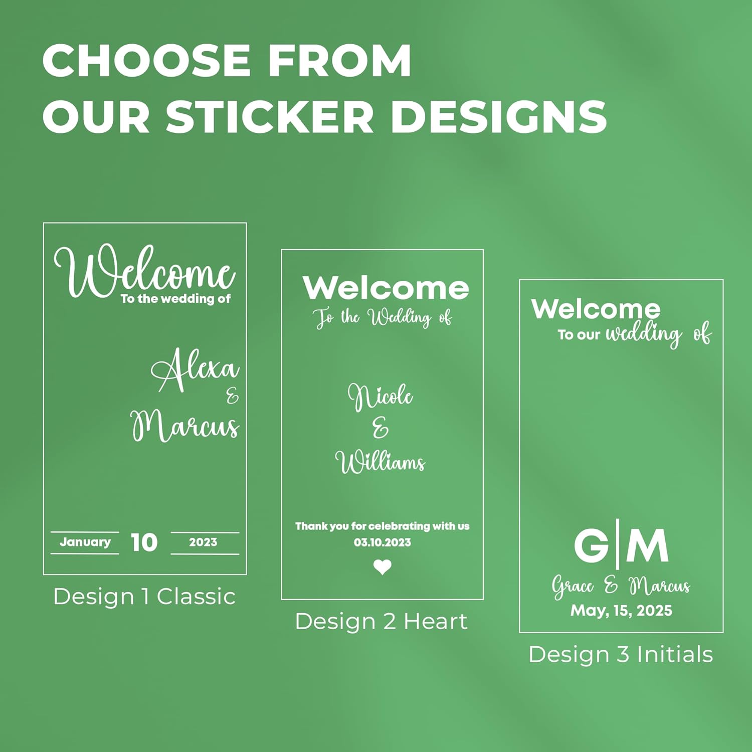 EGD Custom Wedding Mirror Welcome Sign