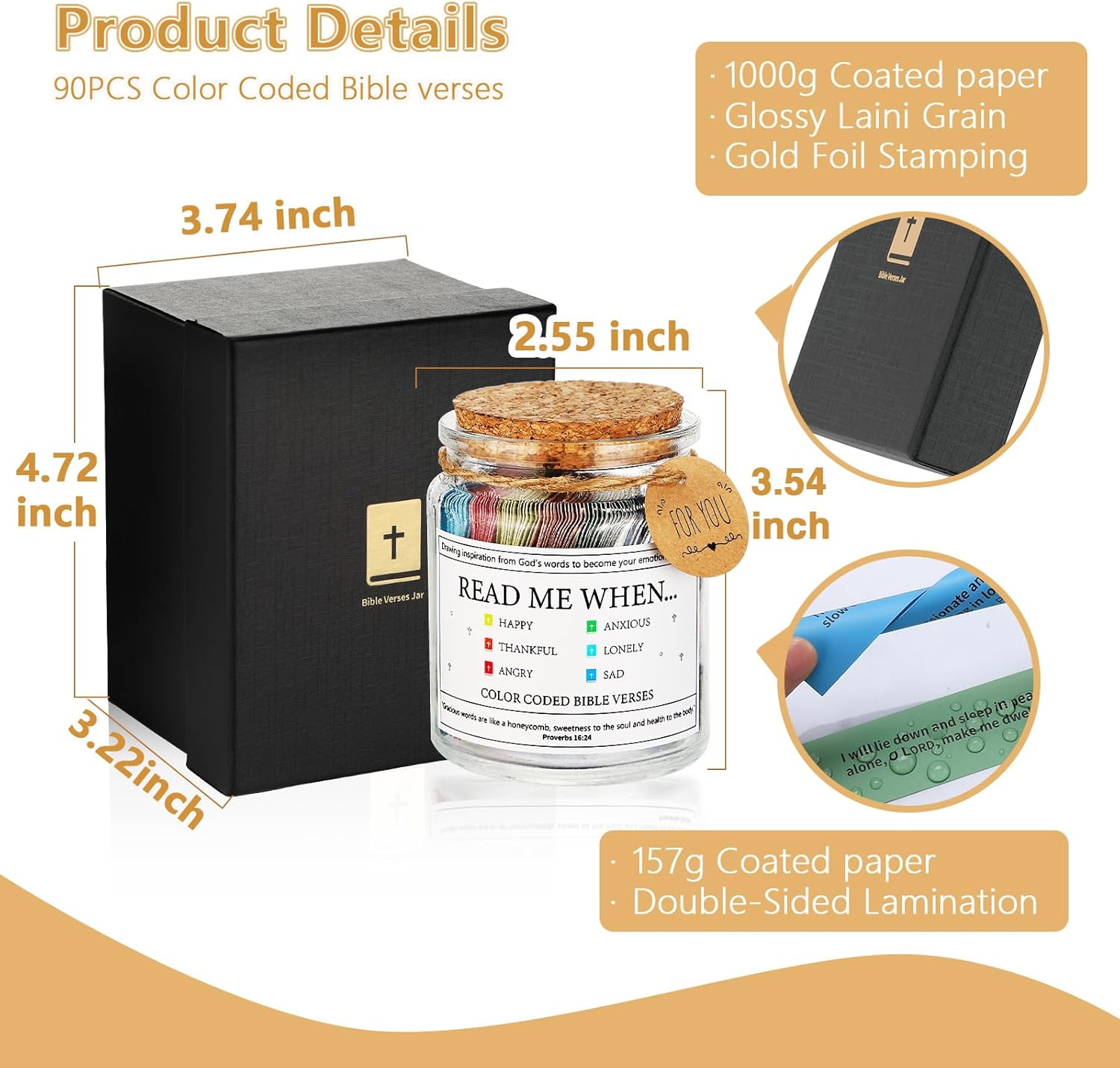 Bible Verse Jar - Reusable Prayer Cards