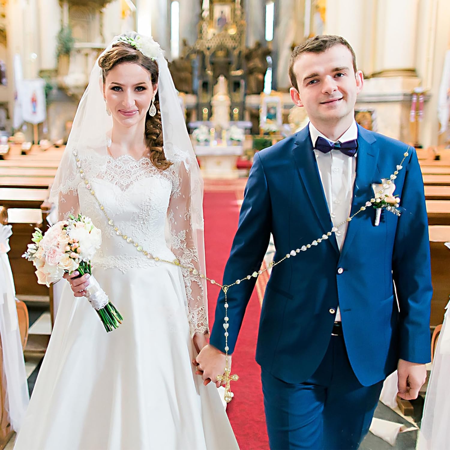 ESNOY Premium Catholic Wedding Set with Coins and Lasso