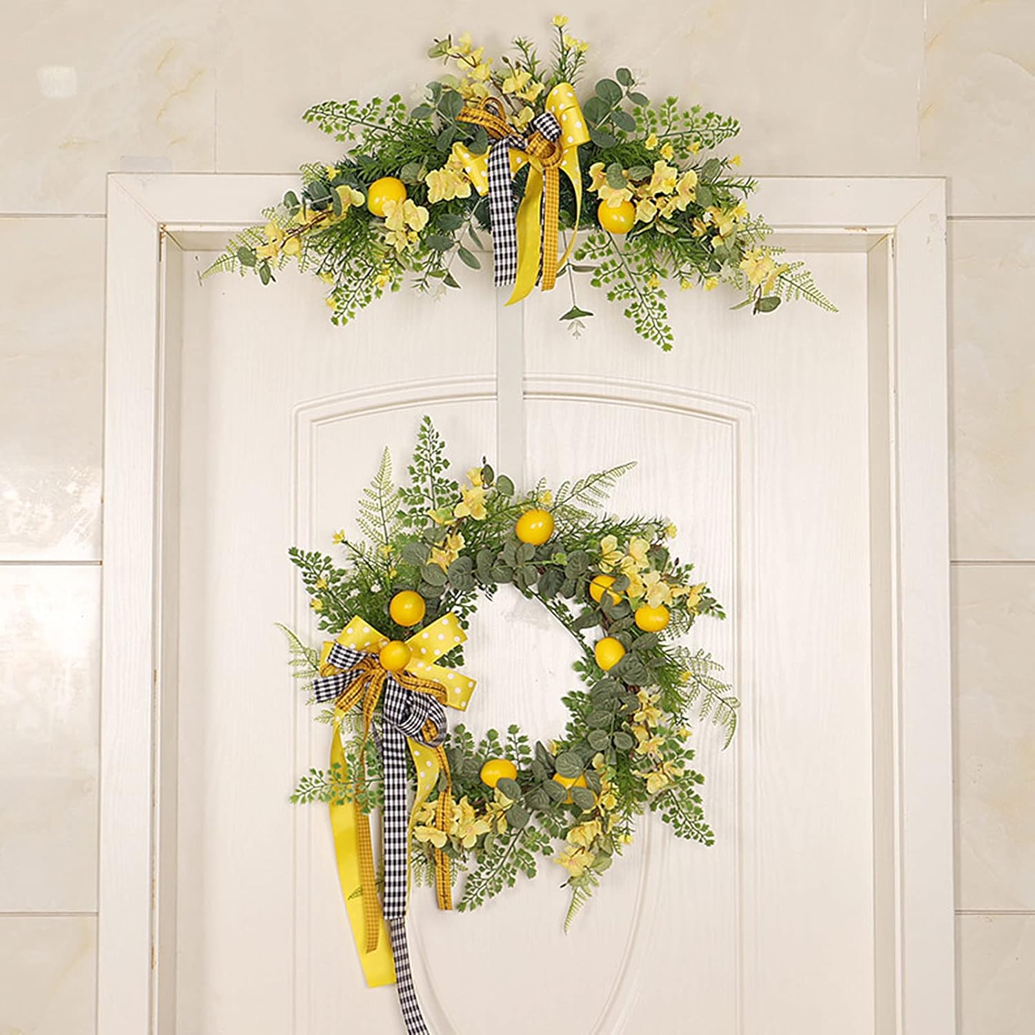 Artificial Lemon Swag for Front Door Wedding Decor