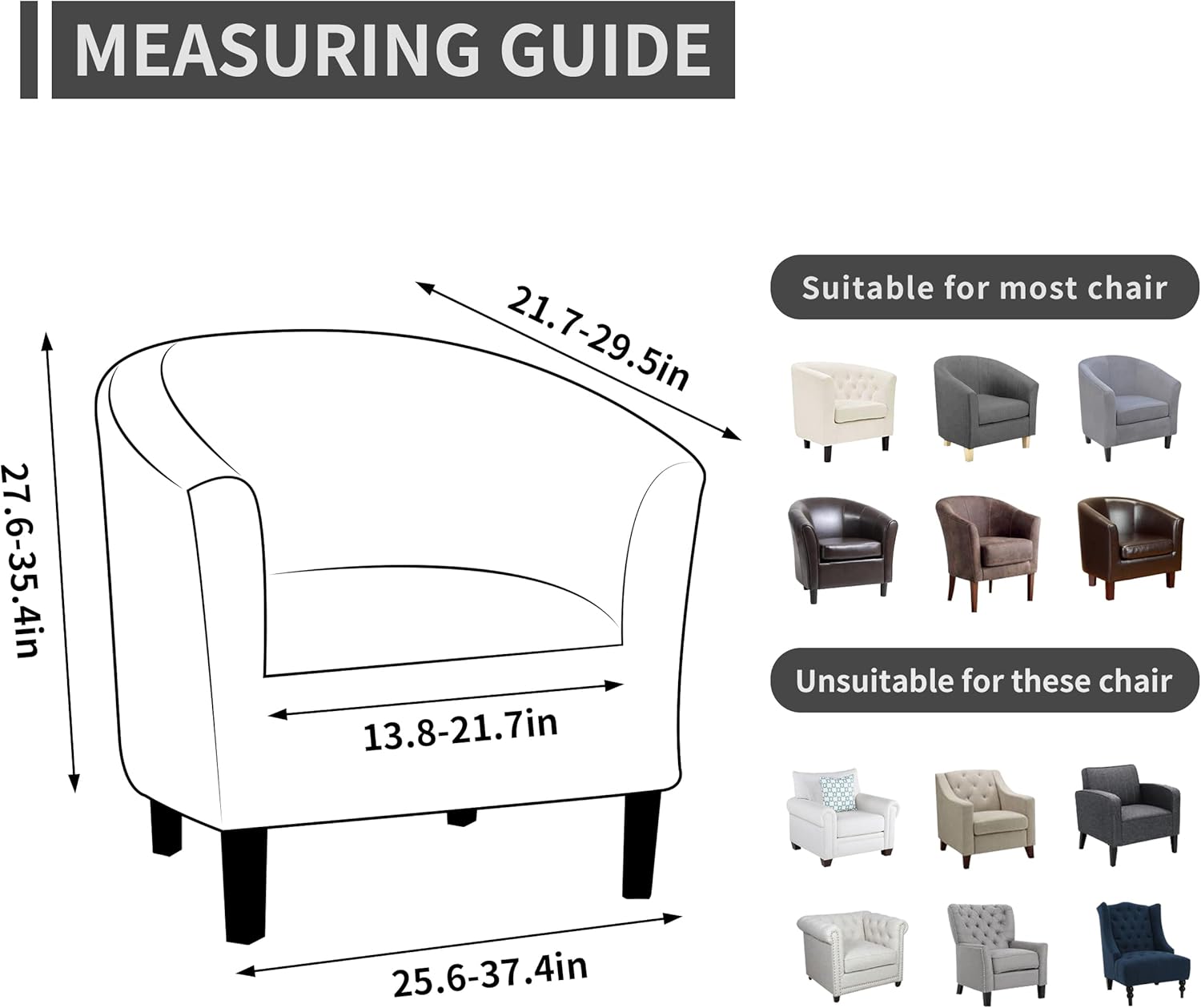 Easy-Going Stretch Club Armchair Slipcover Cream