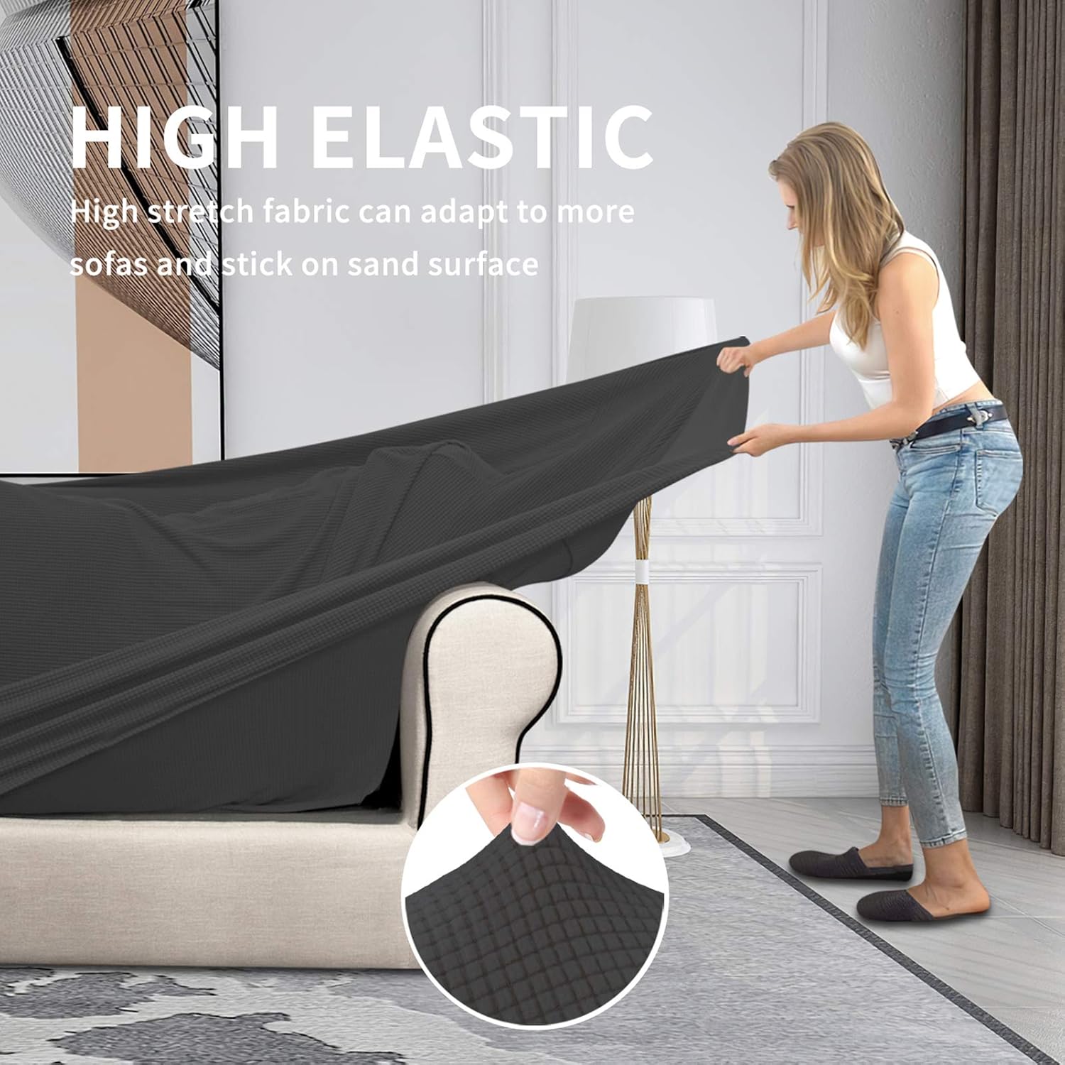 Easy-Going 2 Piece Stretch Sofa Cover for Dogs