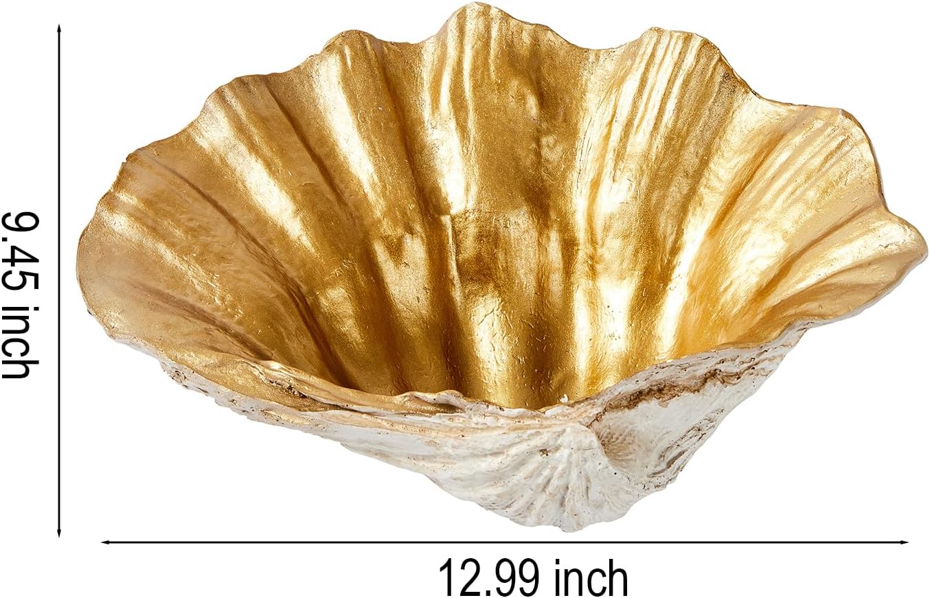 Artificial Resin Shell Decorative Bowl for Home Decor