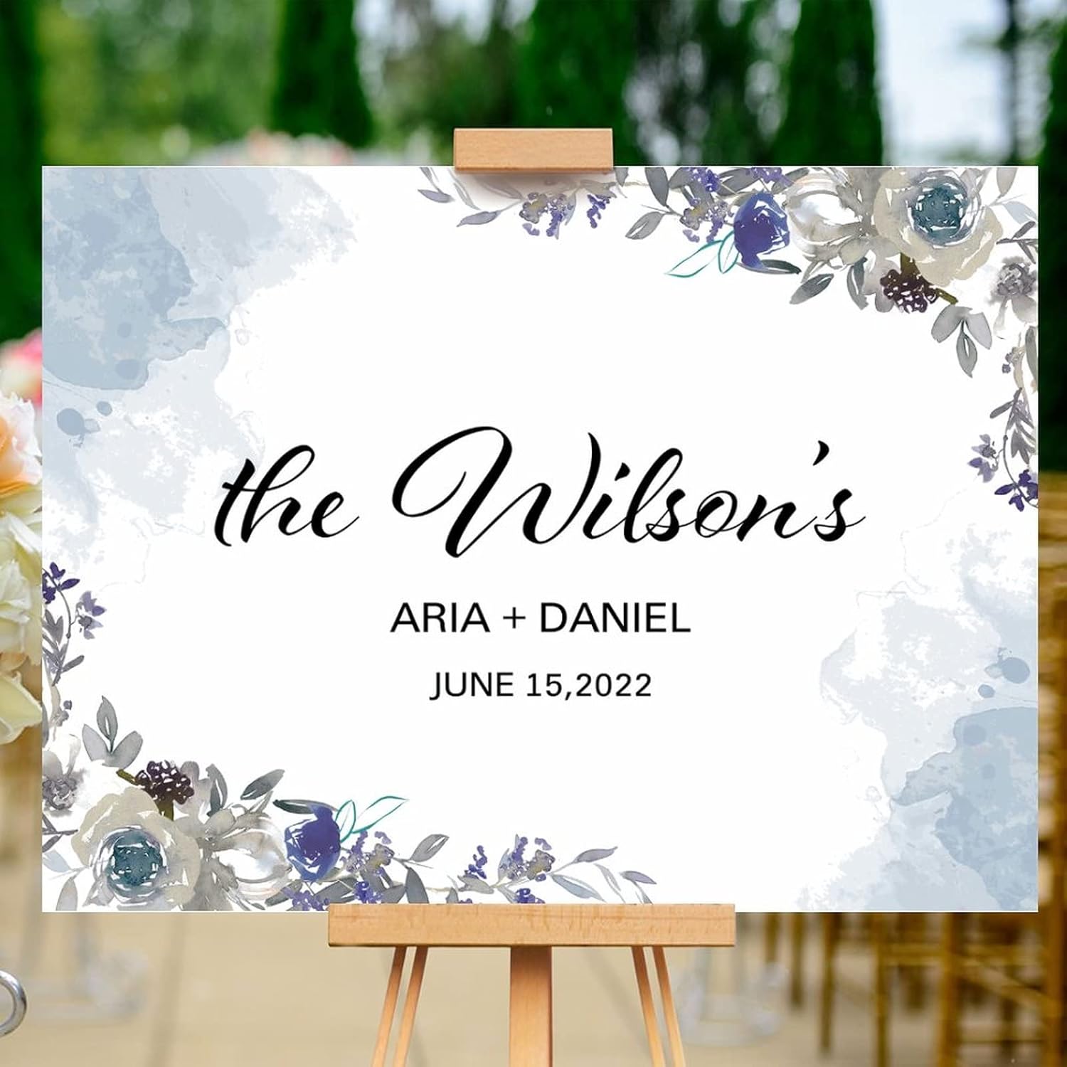 Alioyoit Custom Wedding Welcome Sign 12x16 Inch