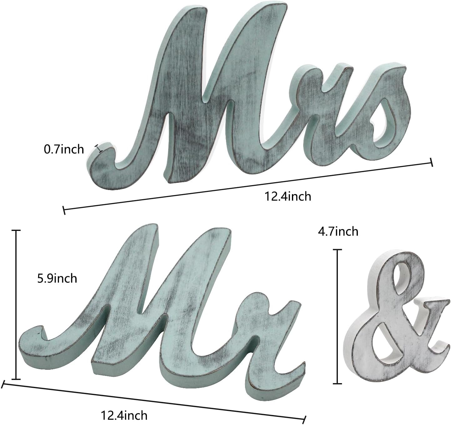 Mr and Mrs Wooden Wedding Sign Decorations