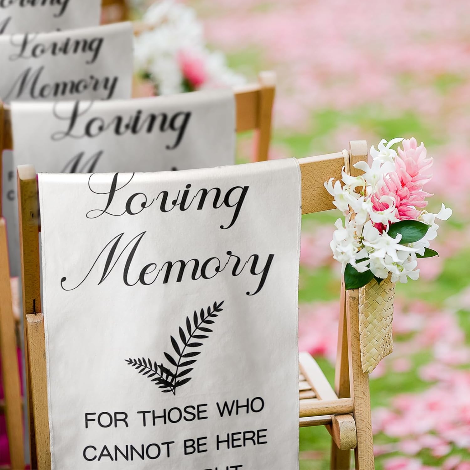 Yousoontic Memorial Wedding Chair Sign 14x49 Inch