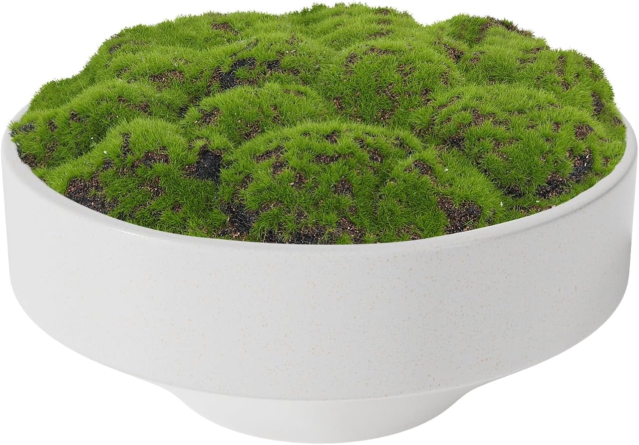 NAHARO 11 Inch Artificial Moss Bowl for Home Decoration
