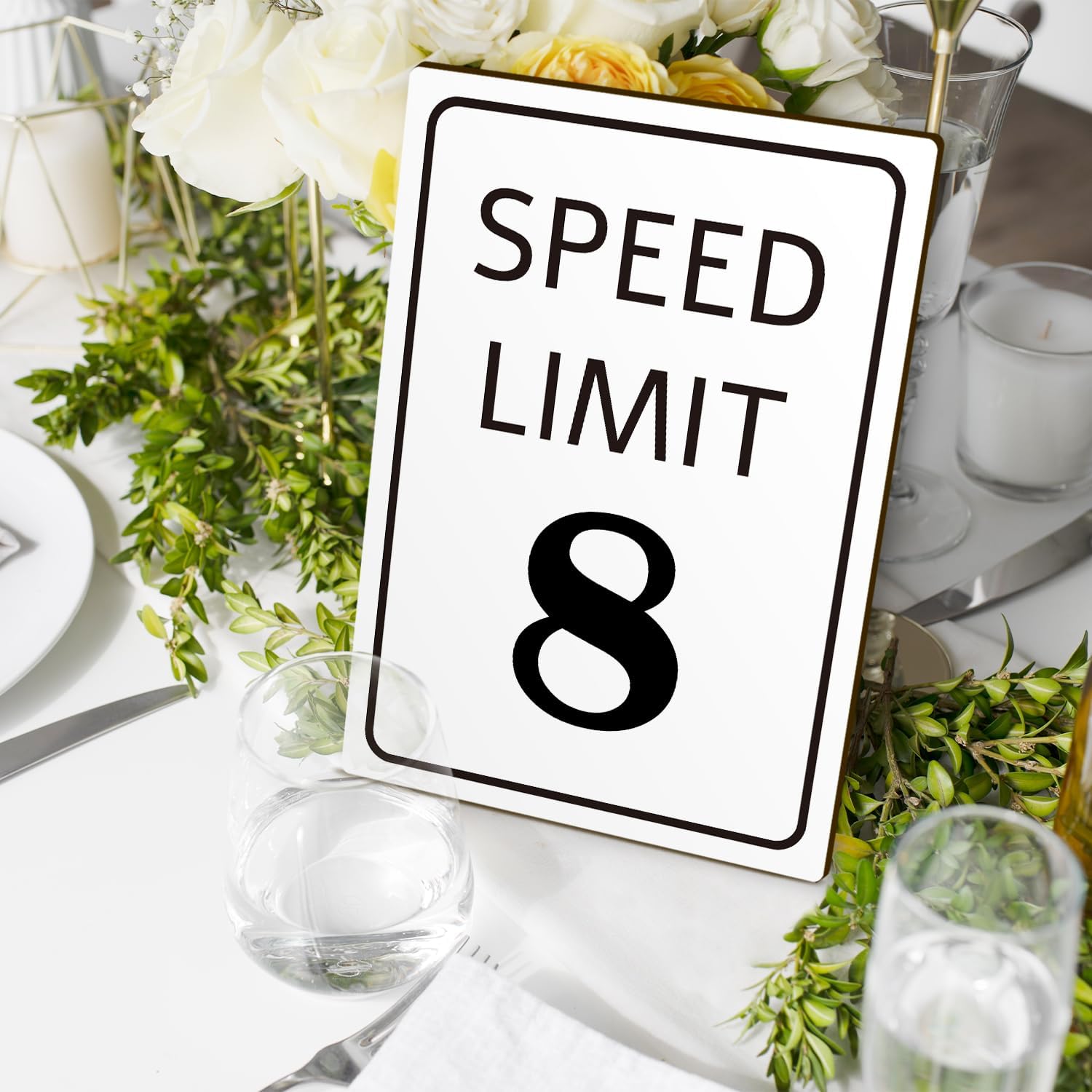 Race Car Birthday Sign with Stand 8x11 Inch 1