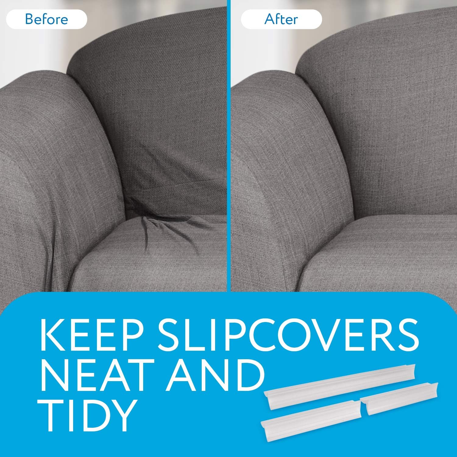 Impresa 7-Piece Sofa Slipcover Tuck Grips