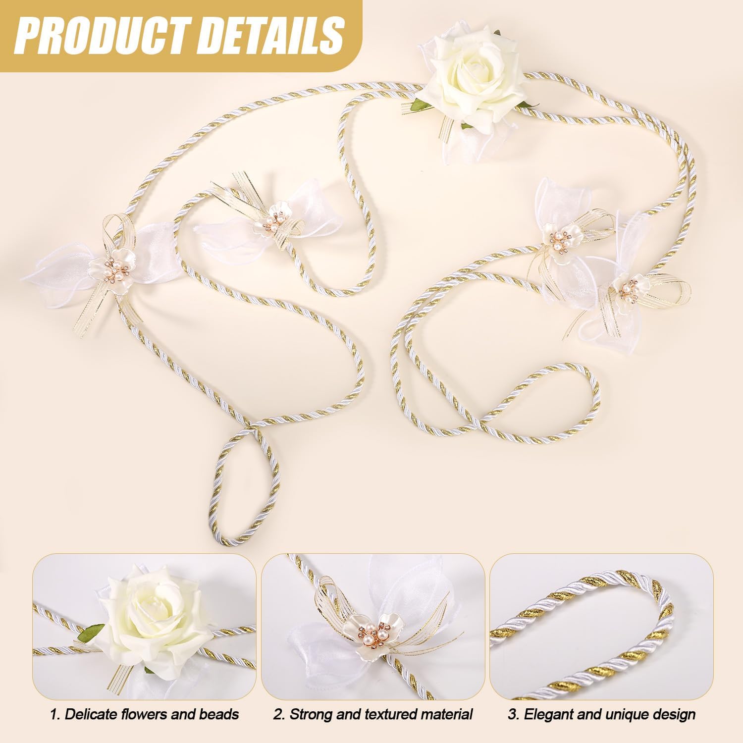 White Wedding Lasso Rope Unity Cord for Ceremony