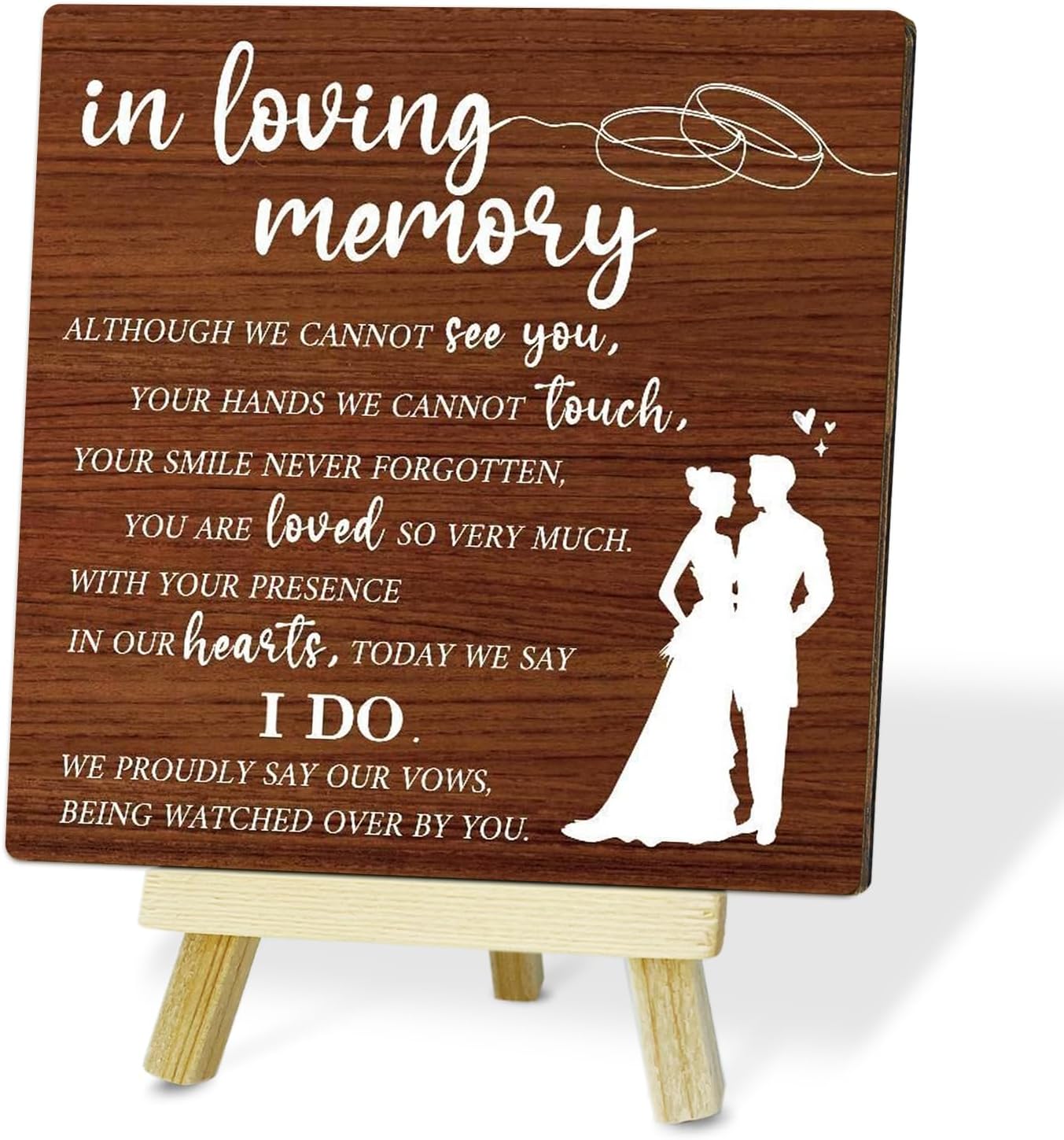 In Loving Memory Wedding Sign with Stand