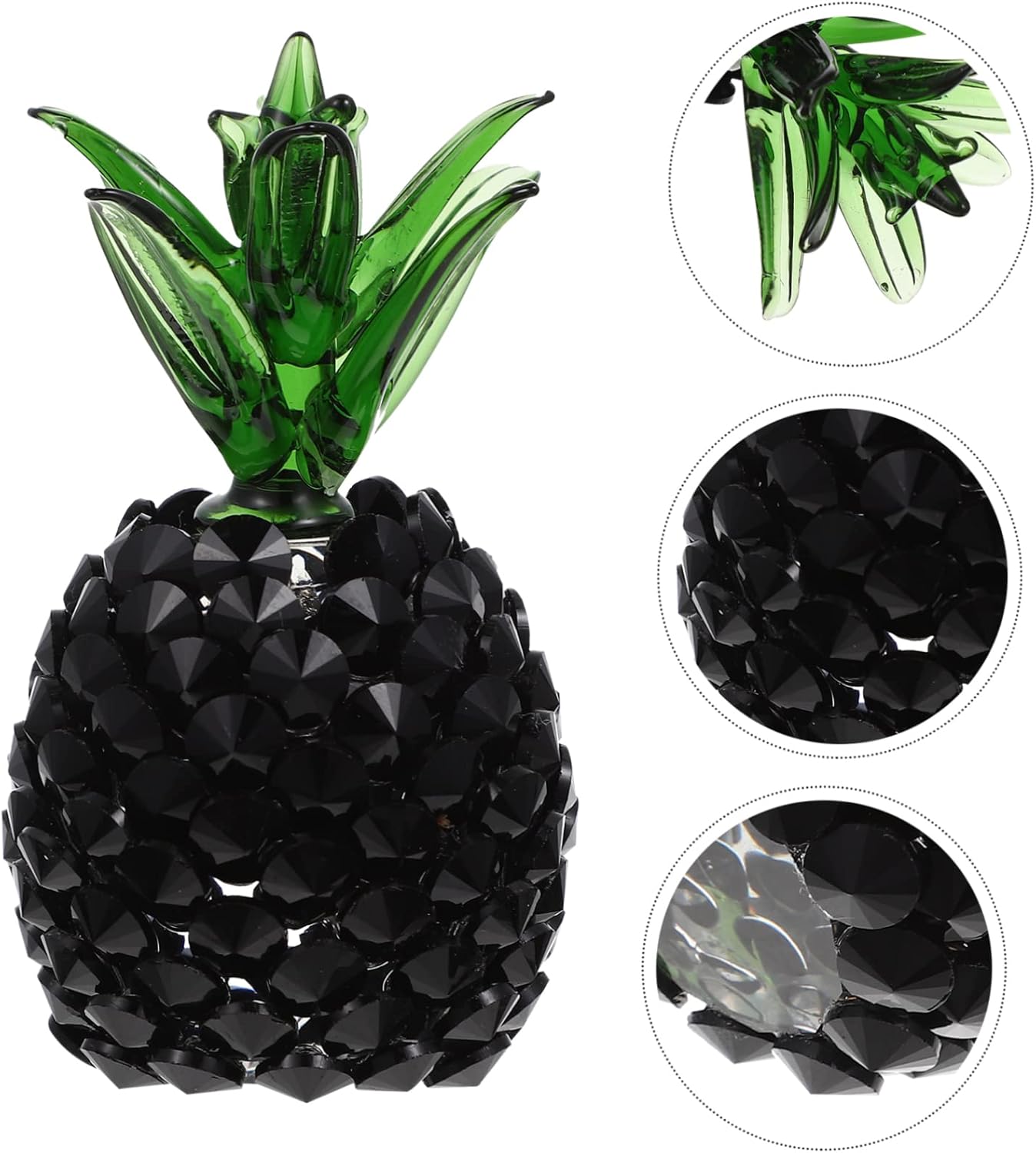 Decorative Pineapple Statue Artificial Glass Wall Art for Home