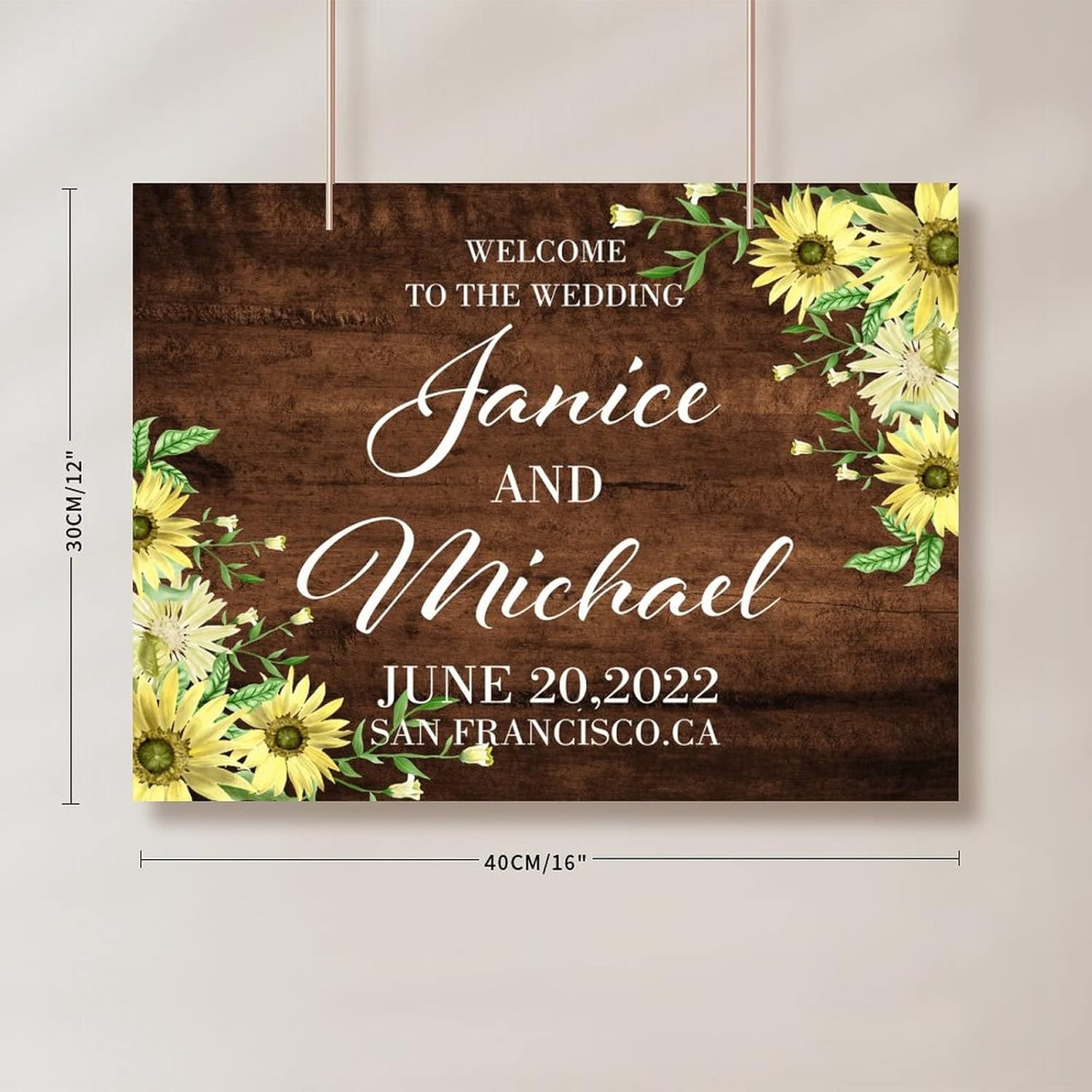 Alioyoit Customizable Wedding Welcome Sign