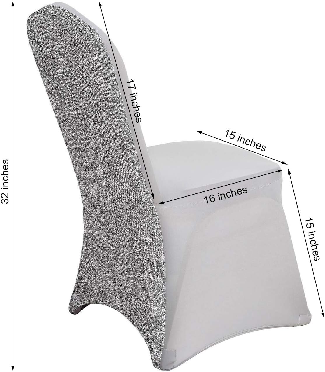Balsa Circle Ivory Spandex Chair Covers 10 Pcs