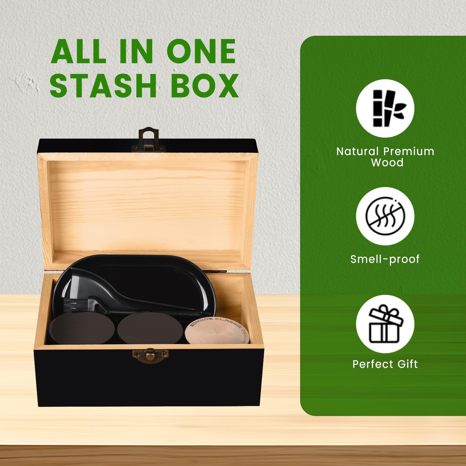 Premium Wooden Storage Box Combo Kit