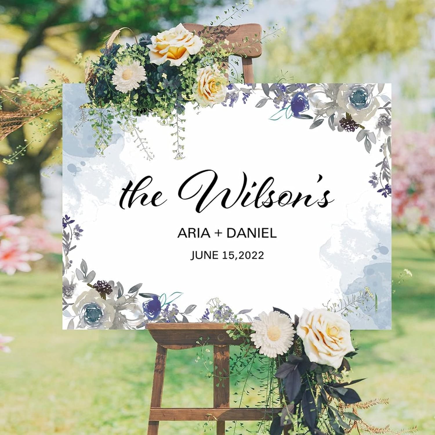 Alioyoit Custom Wedding Welcome Sign 12x16 Inch