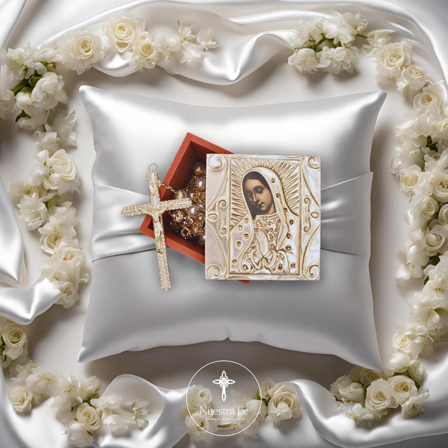 Deluxe Wedding Lasso Catholic Ceremony Wood Case