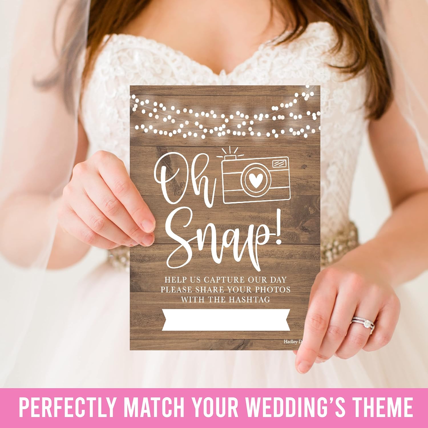 Hadley Designs 9 Rustic Wedding Signs Set