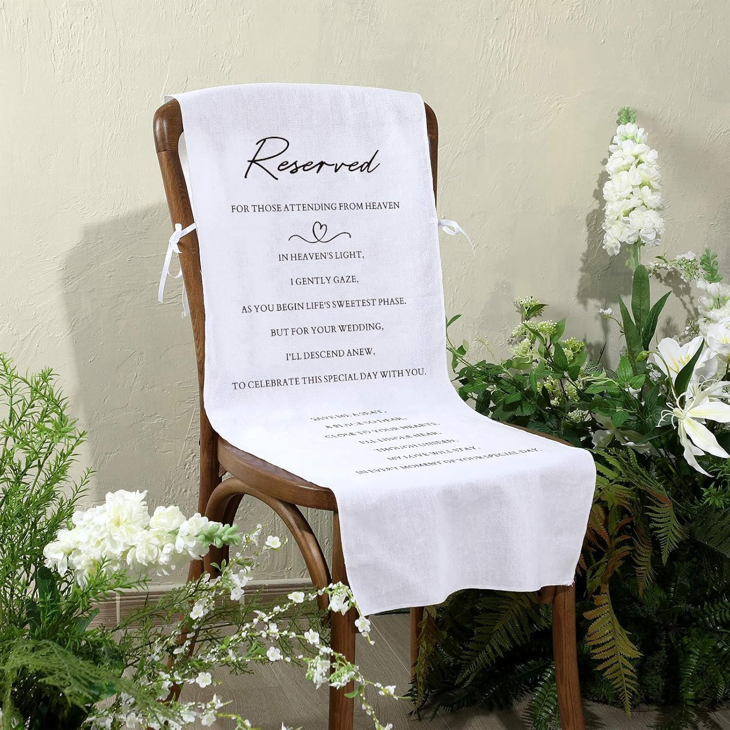 Loving Memory Wedding Chair Sign for Reserved Seats