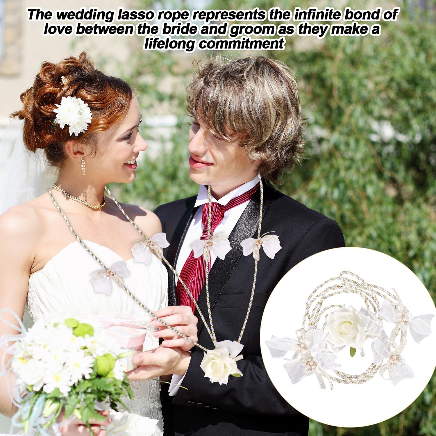 White Wedding Lasso Rope Unity Cord for Ceremony