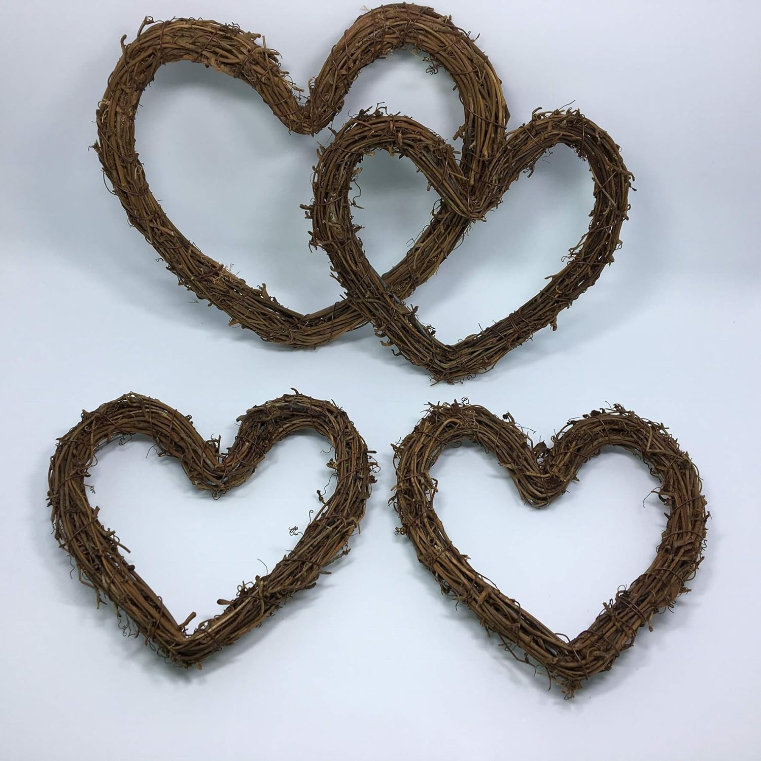 Heart Shaped Natural Grapevine Wreath Ring 14 Inch