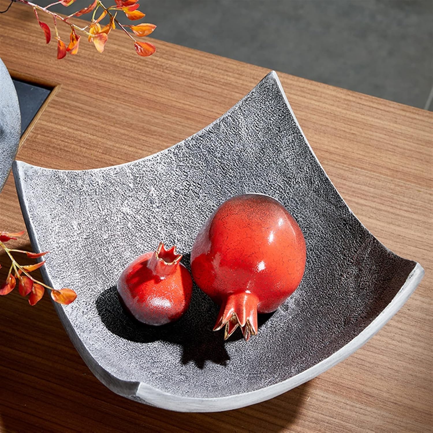Tomyeus Artificial Pomegranate Statue Desk Decor