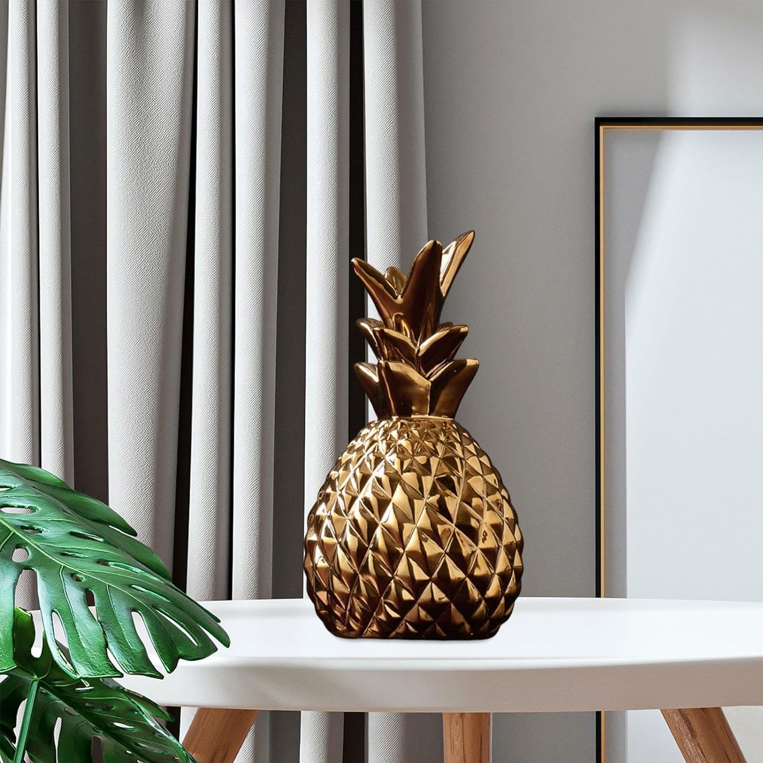 Ceramic Pineapple Decorative Figurine for Home Office