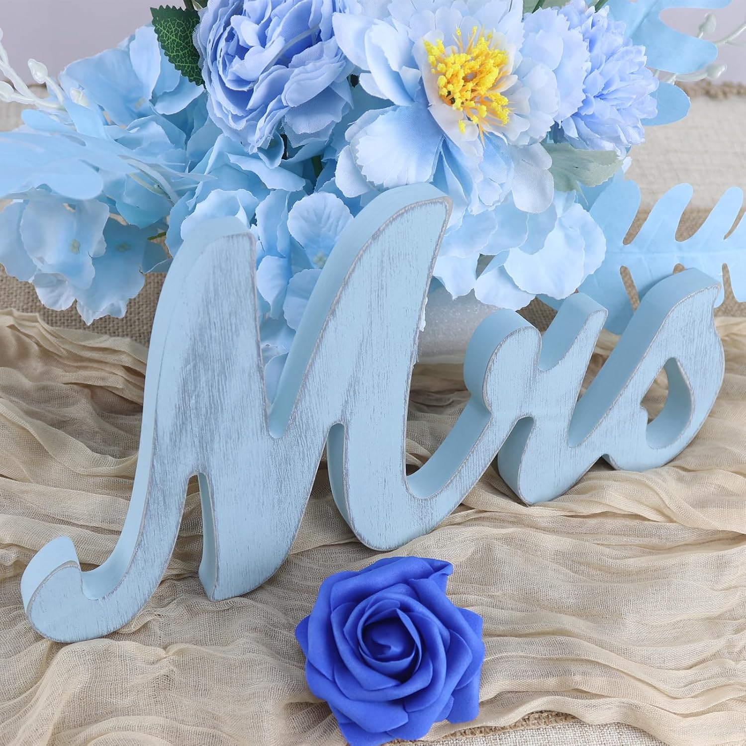 Mr and Mrs Wooden Wedding Sign Decorations