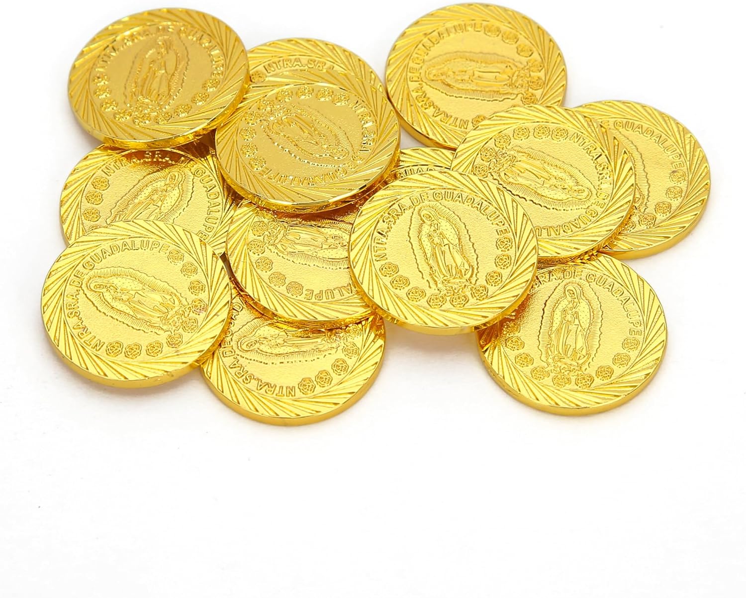 Catholic Wedding Arras Set with Gold Coins and Decorative Tray