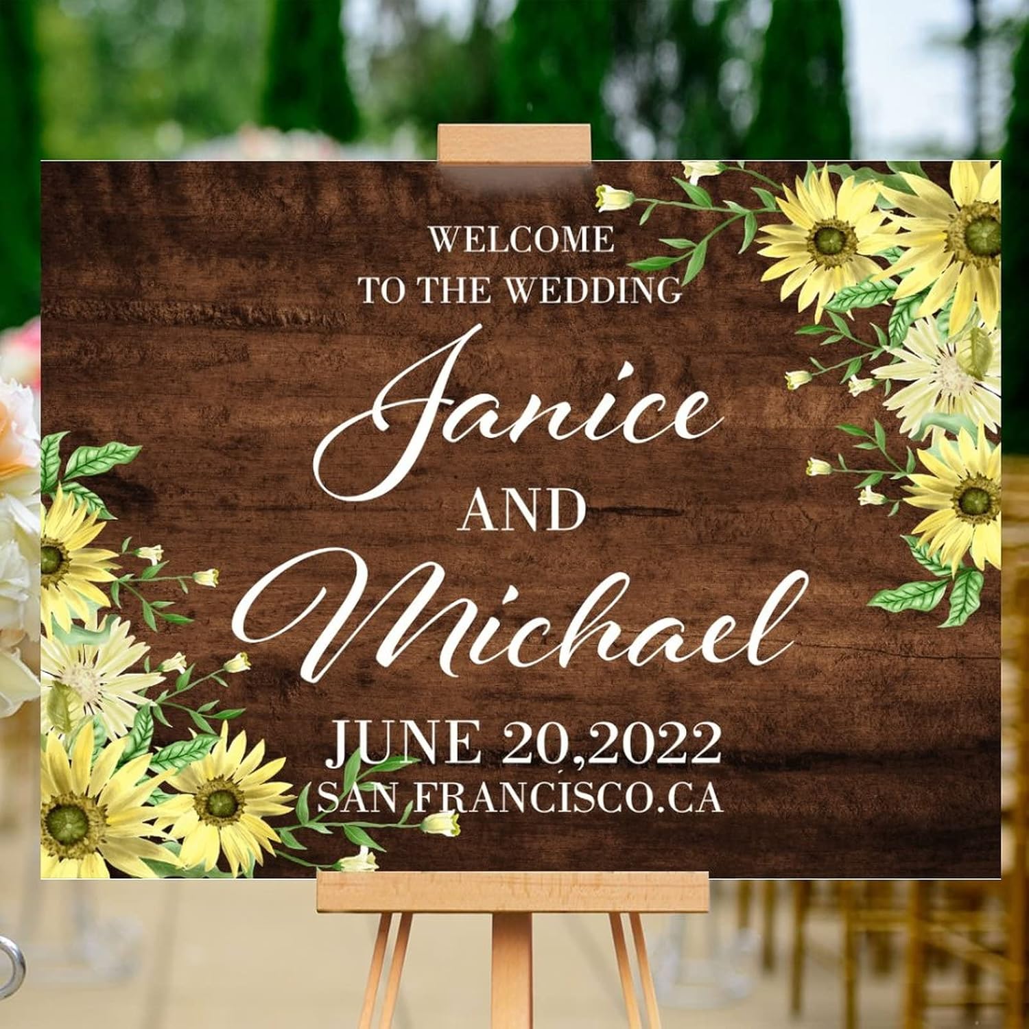 Alioyoit Customizable Wedding Welcome Sign