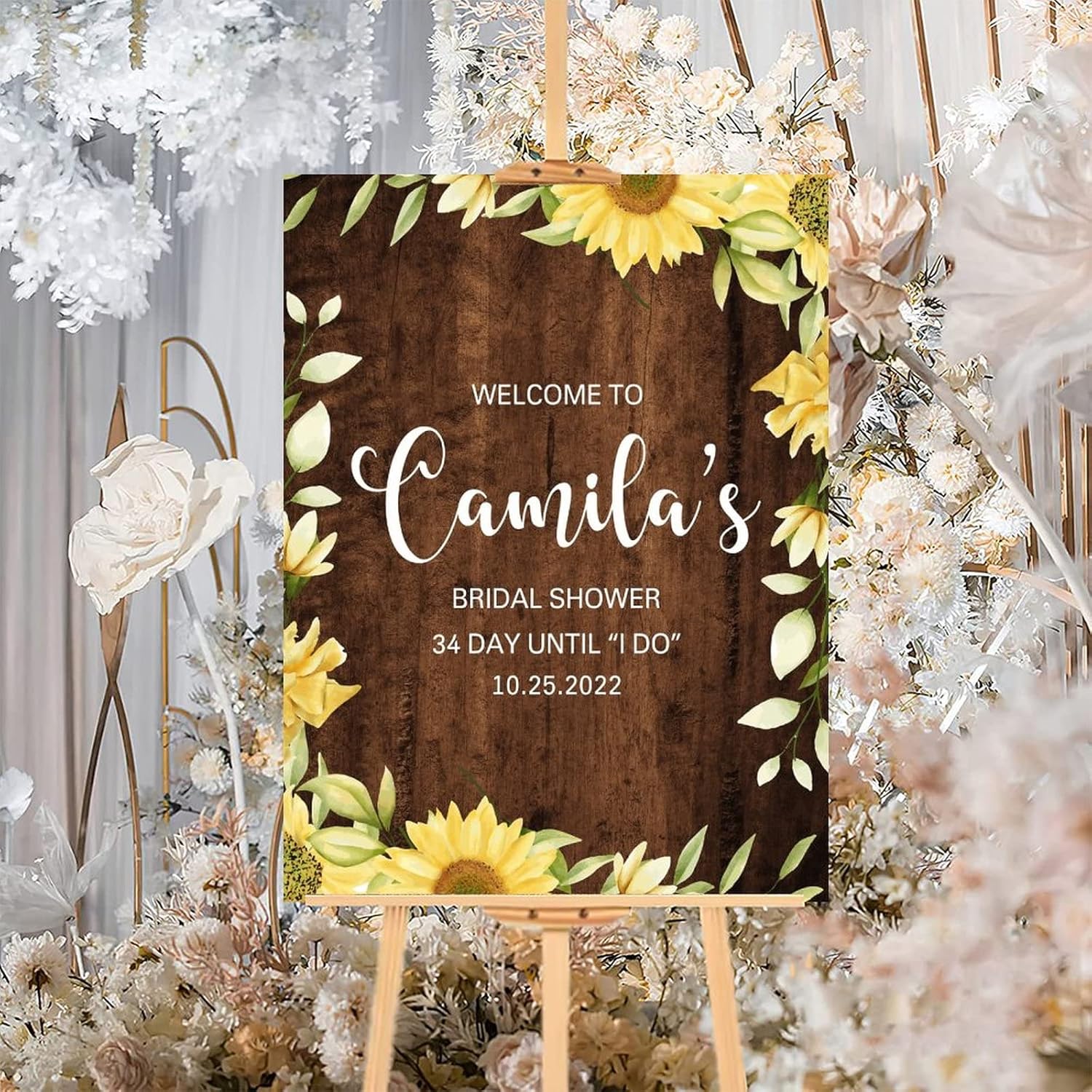 Customizable Rustic Wood Wedding Welcome Sign 1