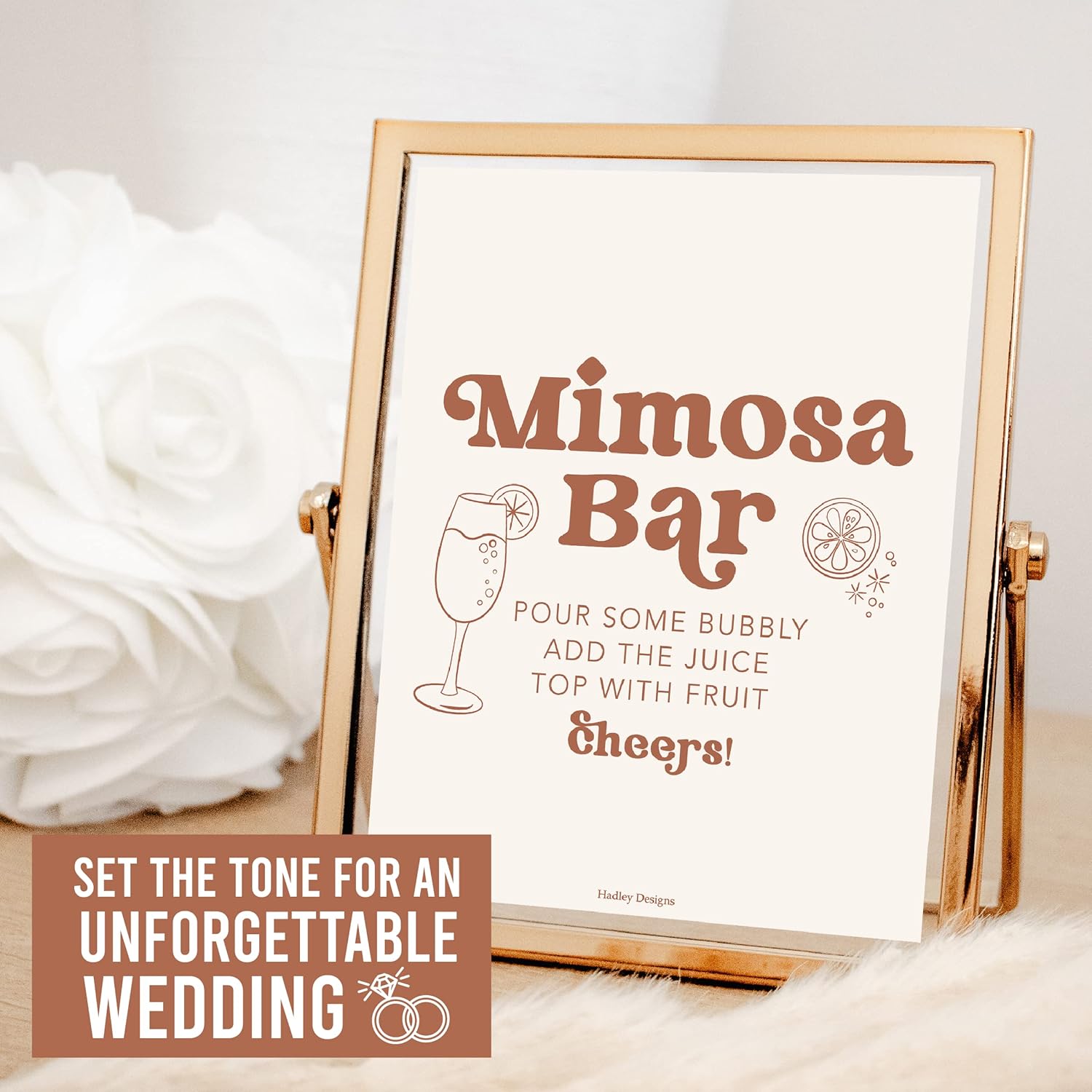 Hadley Designs 9 Retro Wedding Signs Set
