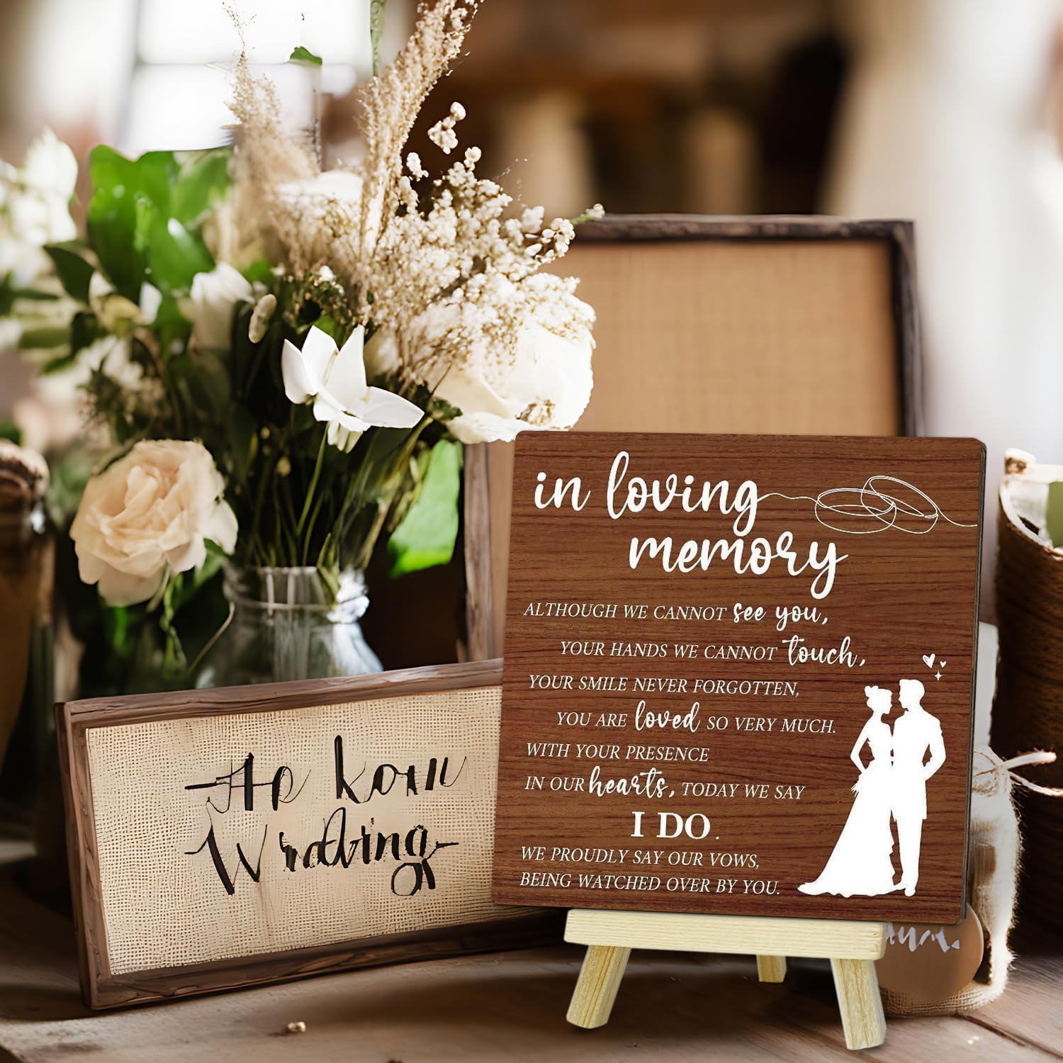 In Loving Memory Wedding Sign with Stand