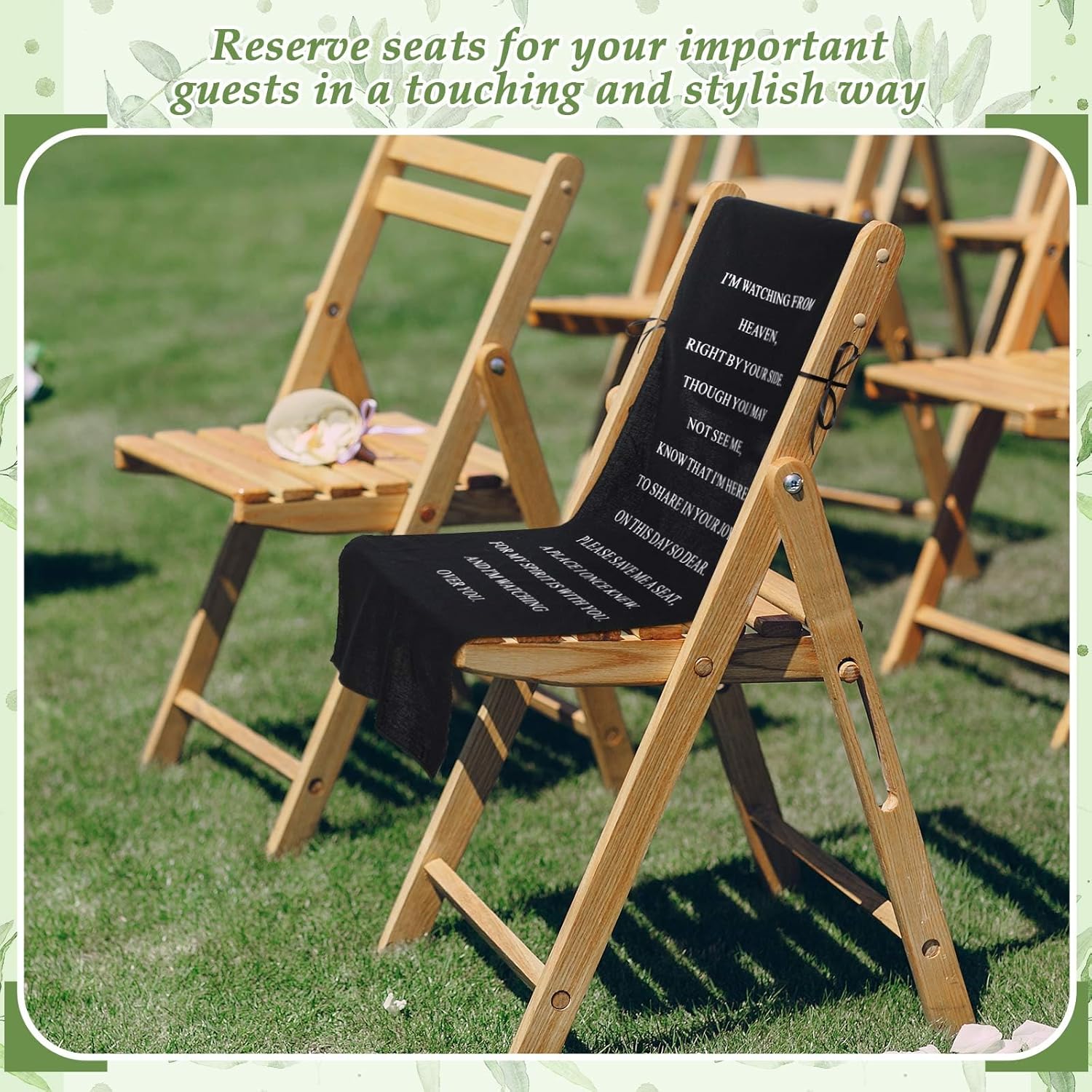 Loving Memory Wedding Chair Sign - Reserved Seat Banner for Ceremony