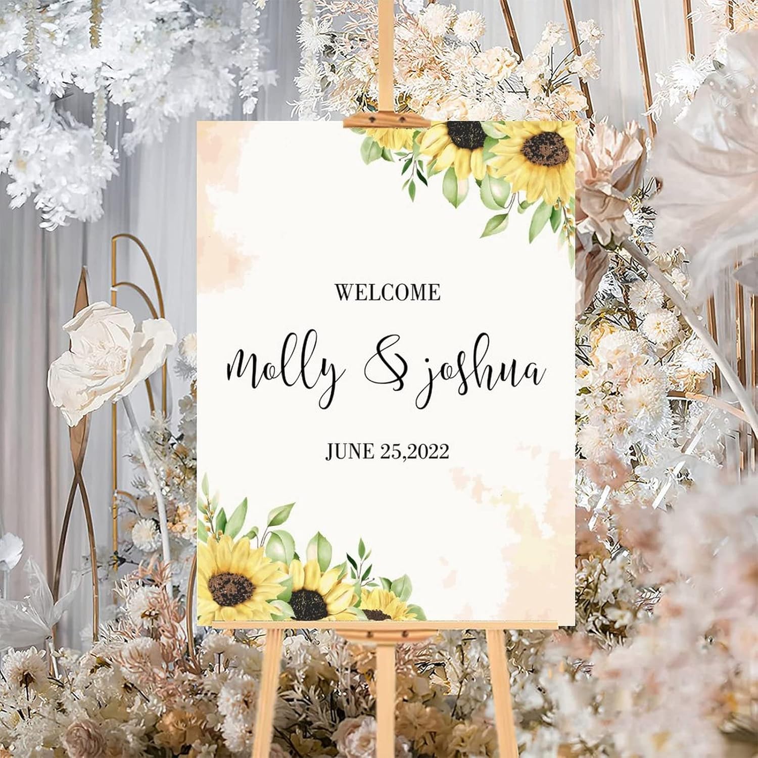 Custom Wooden Wedding Welcome Sign 12x16 Inch