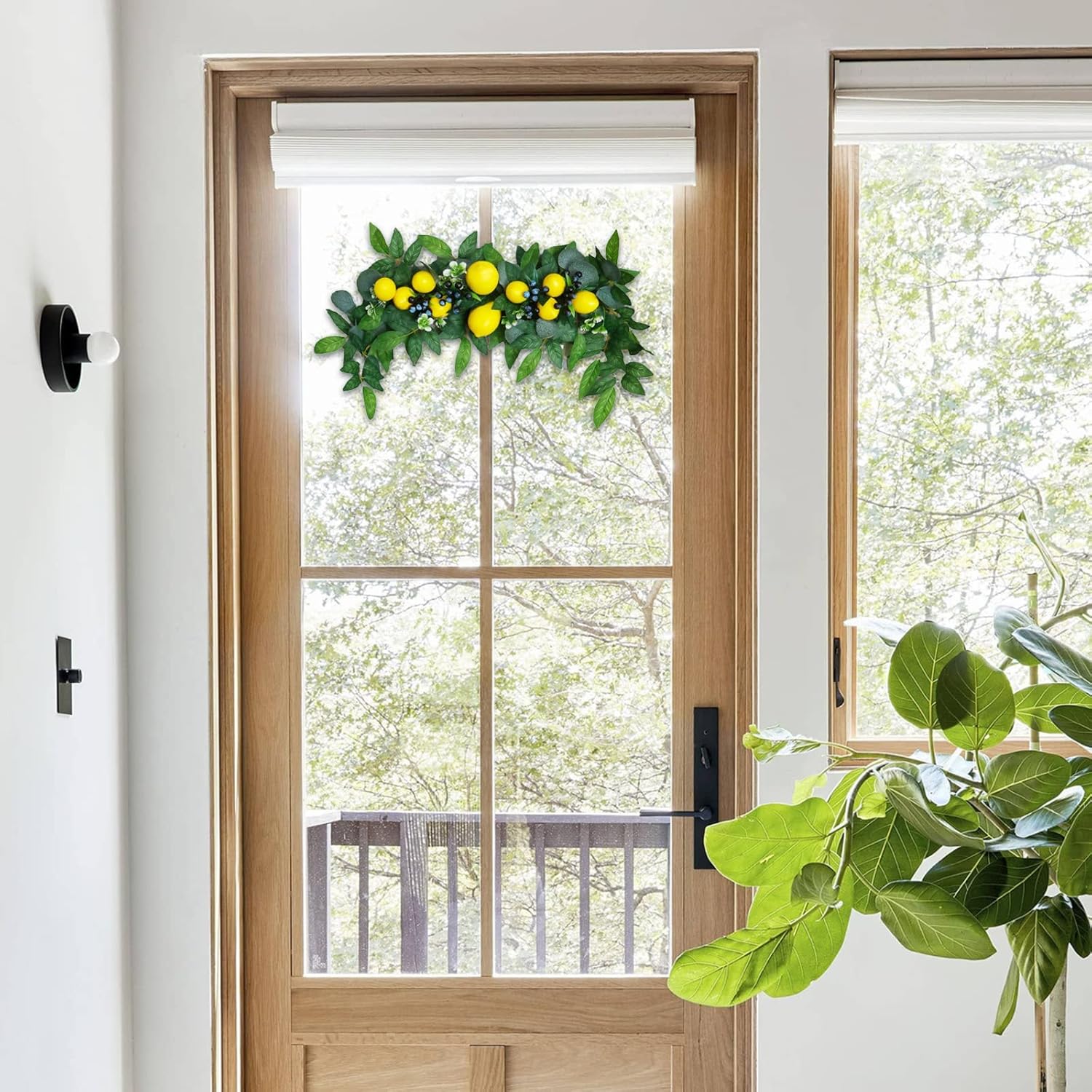 256 Inch Artificial Lemon Swag for Front Door