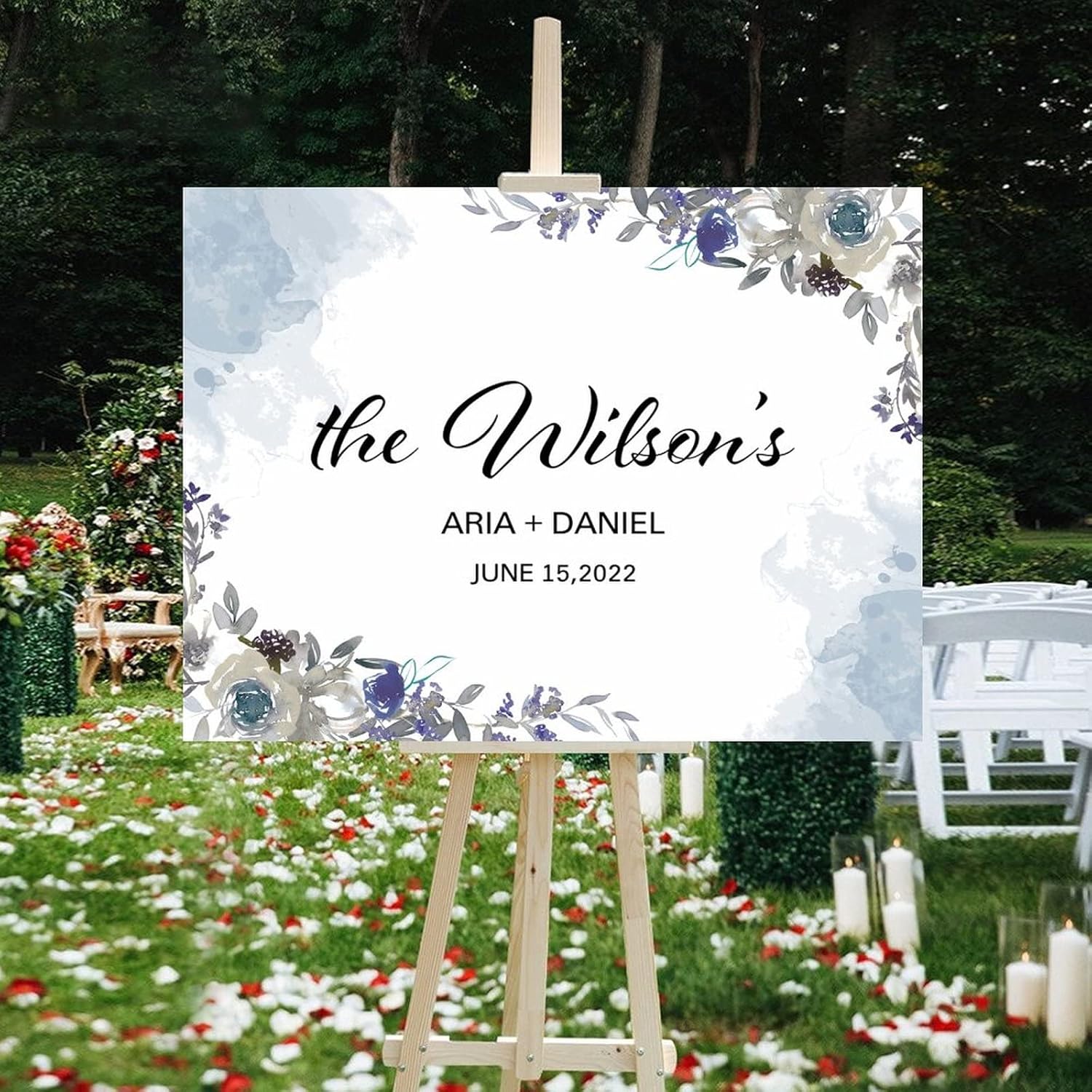 Alioyoit Custom Wedding Welcome Sign 12x16 Inch