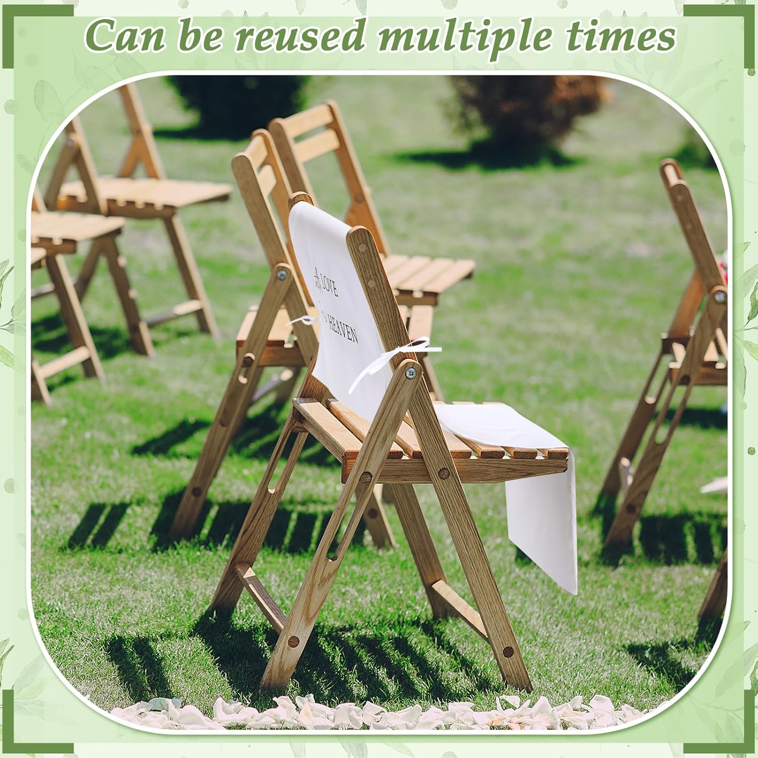 Loving Memory Wedding Chair Sign Banner White 15 x 50