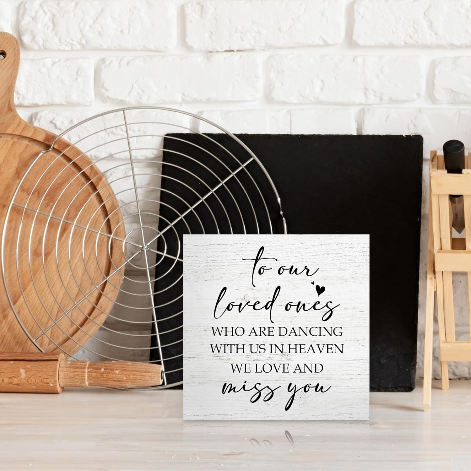 Wedding Memorial Wooden Box Sign Decor 5x5 Inches